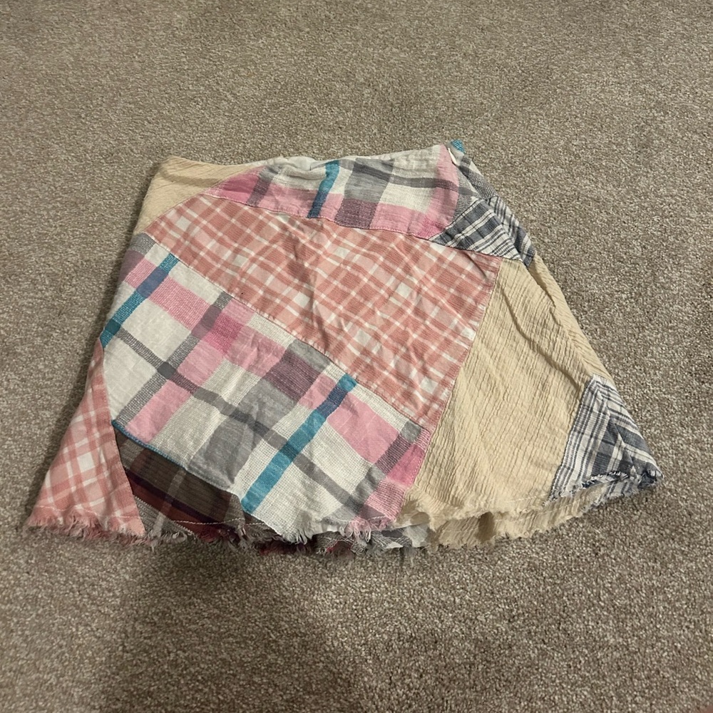 Urban Outfitters Plaid Patchwork Skirt